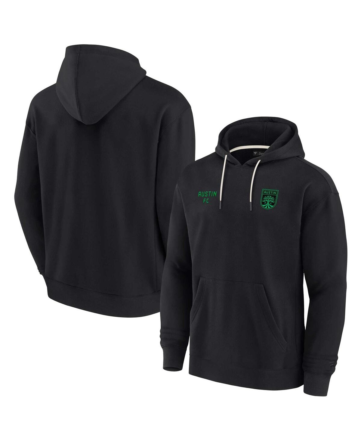 Shop Fanatics Signature Men's And Women's  Black Austin Fc Super Soft Fleece Pullover Hoodie