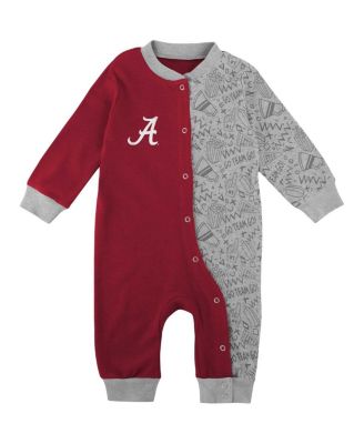 Newborn and Infant Boys and Girls Crimson Alabama Crimson Tide Playbook Two-Tone Full-Snap Jumper