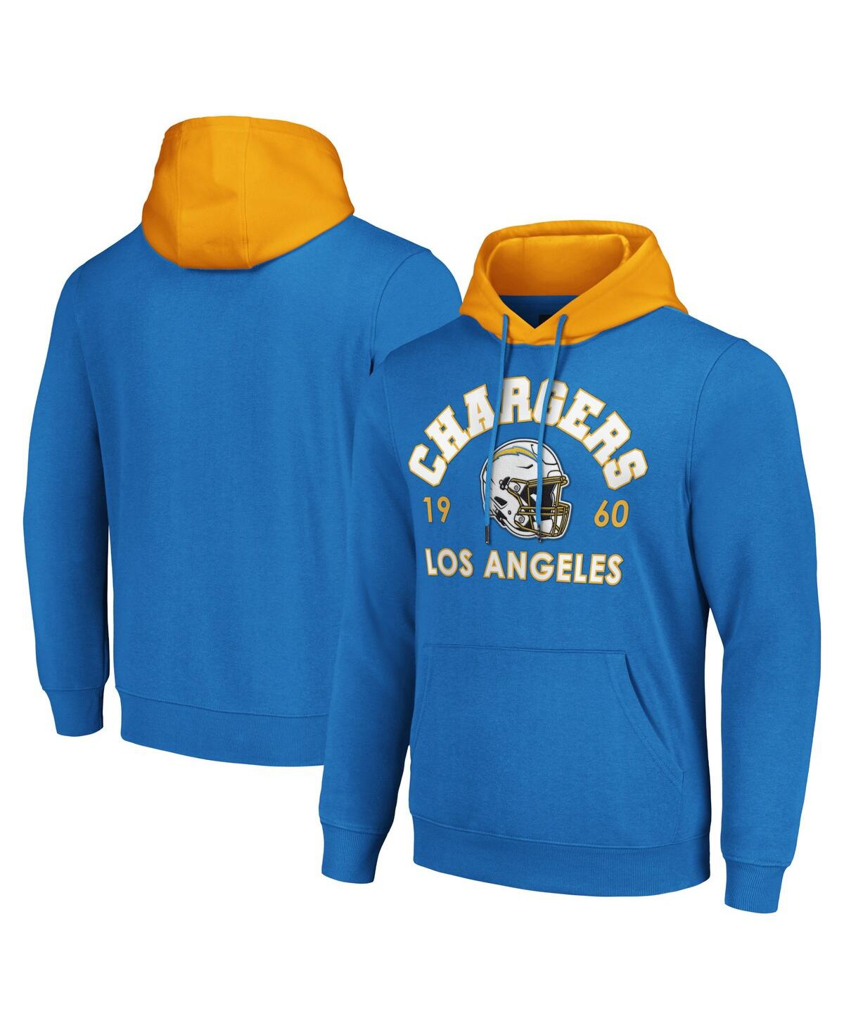 Men's G-iii Sports by Carl Banks Powder Blue Los Angeles Chargers Colorblock Pullover Hoodie - Powder Blue