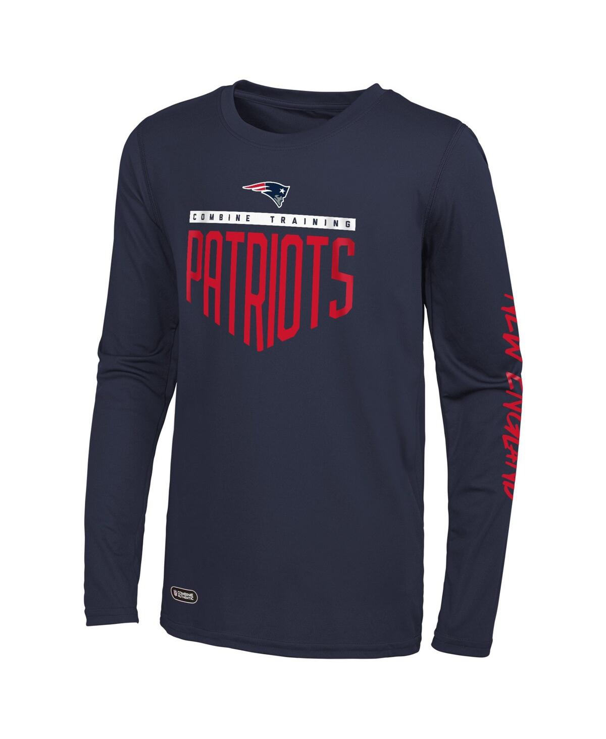 Outerstuff Men's Navy New England Patriots Impact Long Sleeve T-shirt