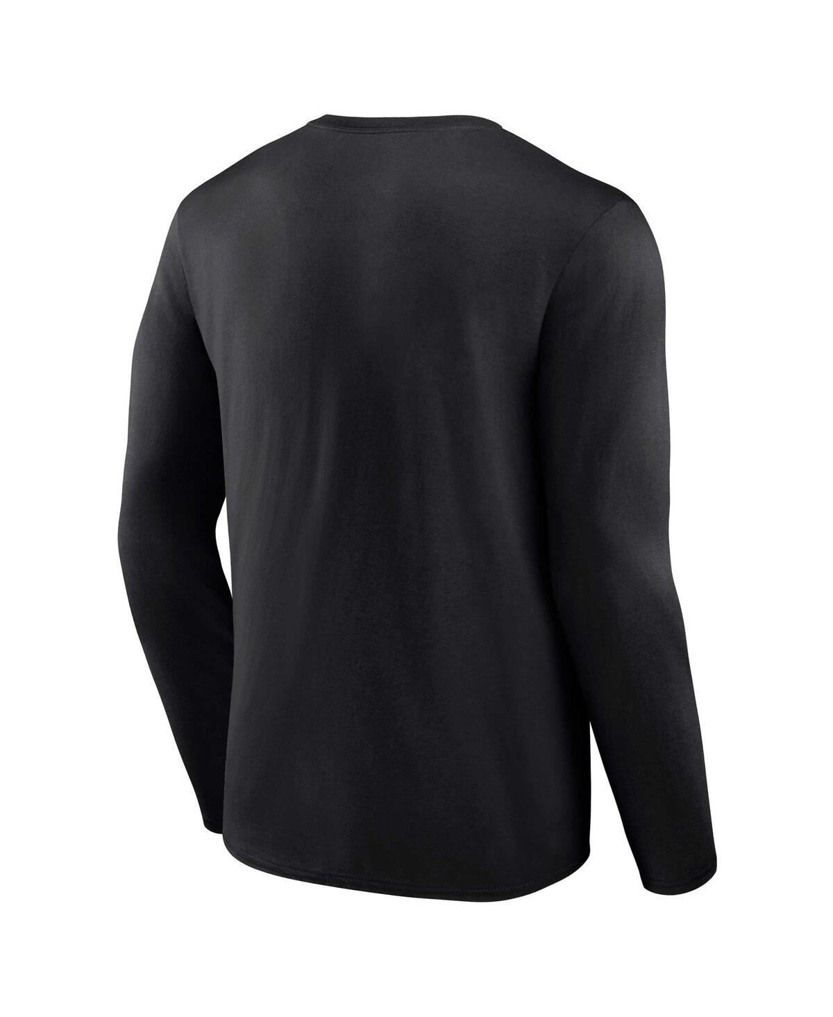Fanatics Men's  Black Coastal Carolina Chanticleers Distressed Arch Over Logo Long Sleeve T-shirt In Black