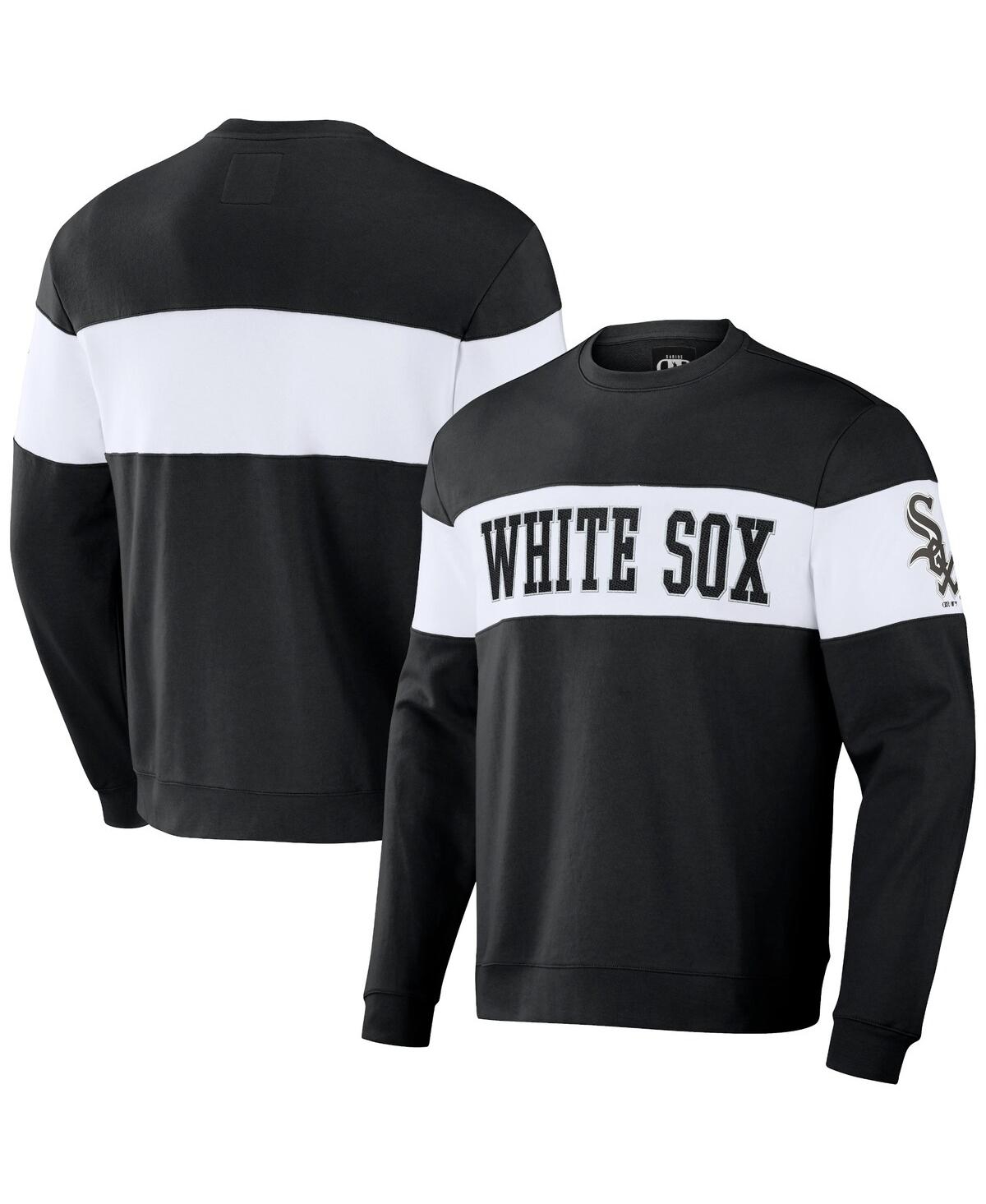 Fanatics Men's Darius Rucker Collection By  Black Chicago White Sox Stripe Pullover Sweatshirt