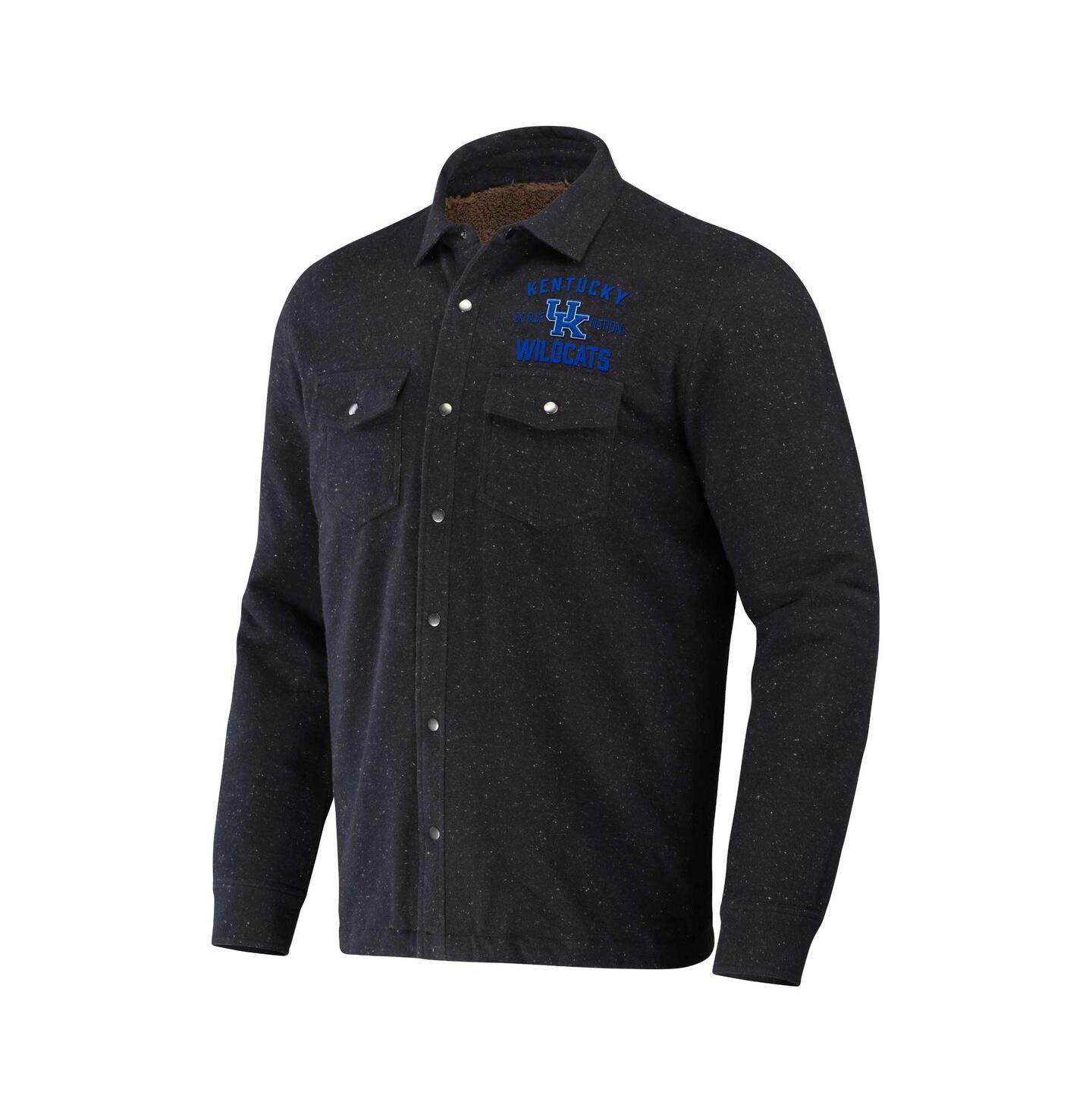 Мужские куртки Fanatics Darius Rucker Collection by Heather Charcoal Kentucky Wildcats Sherpa-Lined Full-Snap Shacket — фото 3