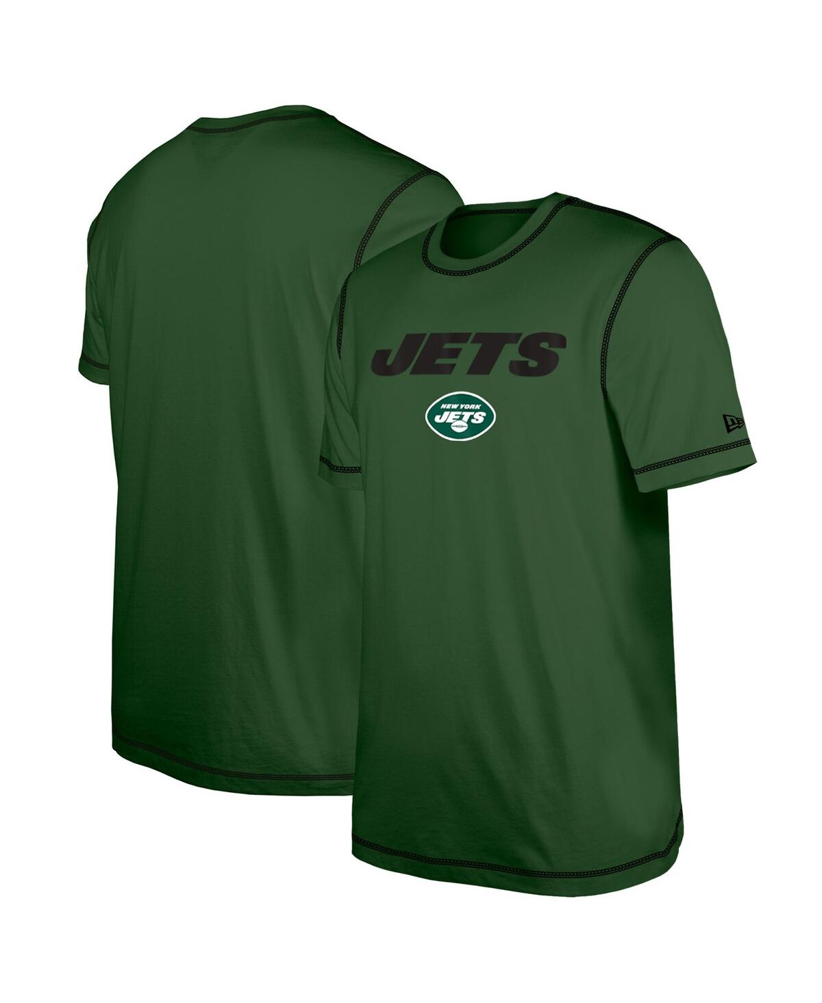Shop New Era Men's  Green New York Jets Third Down Puff Print T-shirt