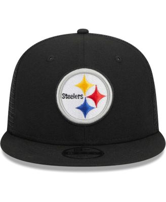 Youth Boys and Girls Black Pittsburgh Steelers Main Trucker 9FIFTY Snapback Hat