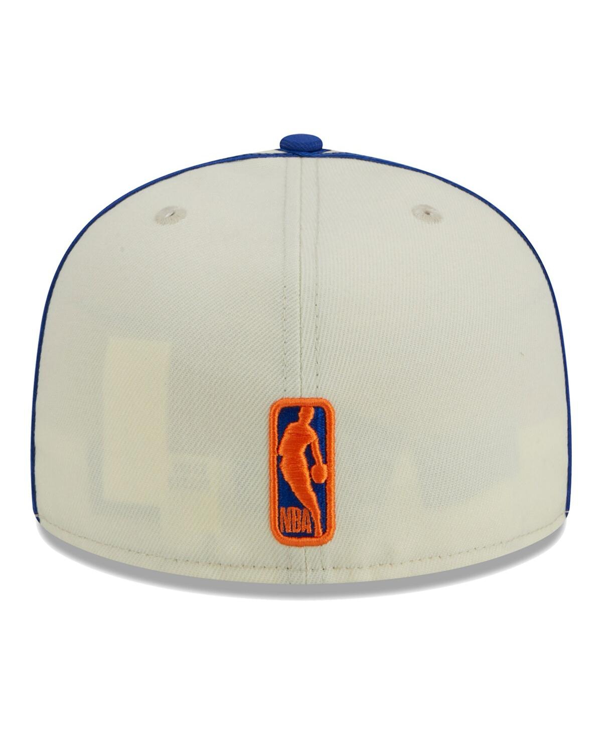 Men's New Era Blue New York Knicks Piping 2-Tone 59FIFTY Fitted Hat - Blue