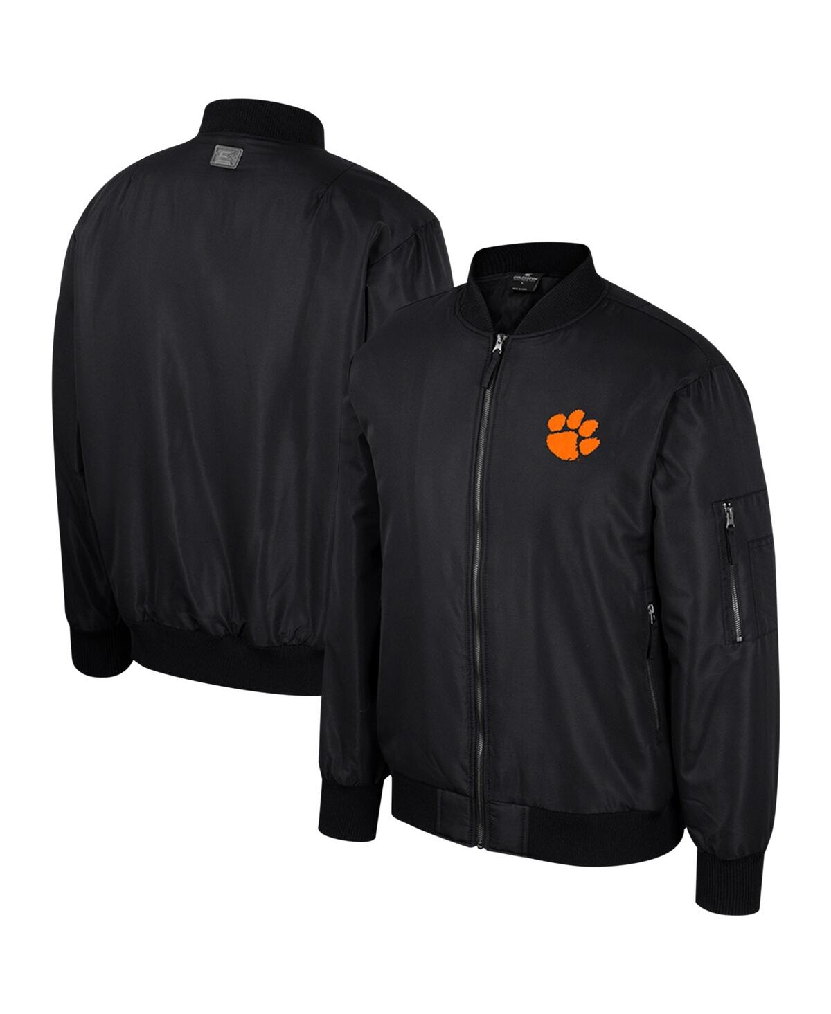 Shop Colosseum Men's  Black Clemson Tigers Full-zip Bomber Jacket