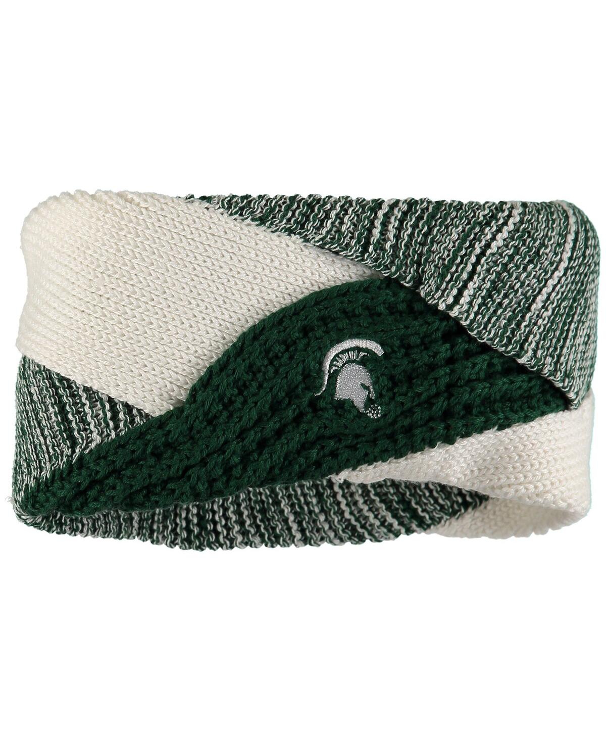 Women's ZooZatz Michigan State Spartans Criss Cross Headband - Green, White