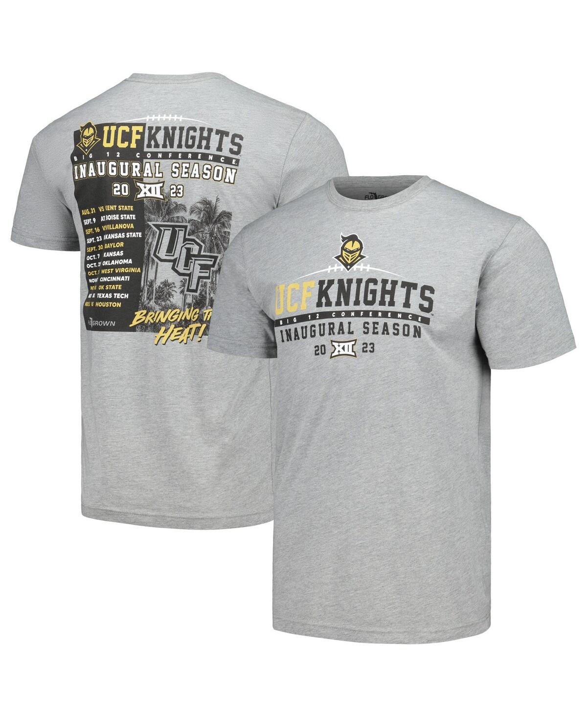 Men's Heather Gray Ucf Knights Inaugural Big 12 Schedule T-shirt - Heather Gray