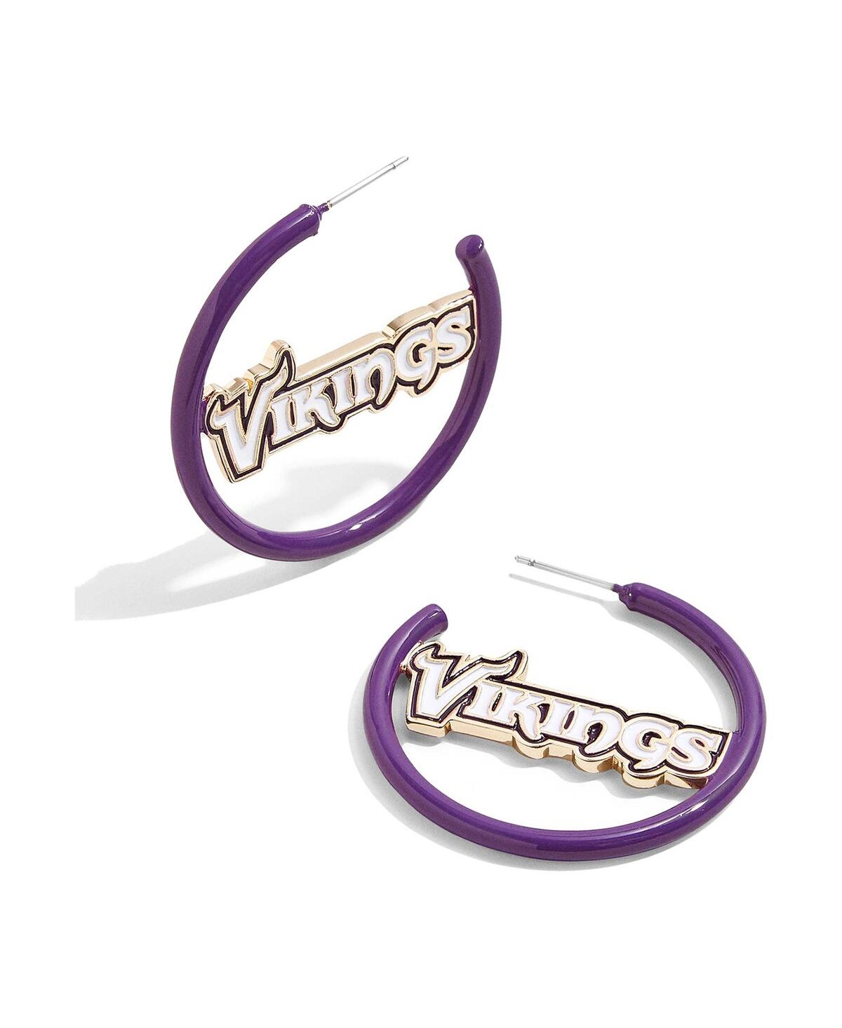 Baublebar Women's  Minnesota Vikings Enamel Hoop Earrings In No Color