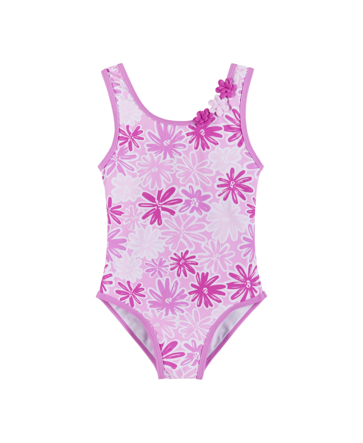 ANDY & EVAN TODDLER/CHILD GIRLS PINK FLORAL ONE-PIECE SWIMSUIT