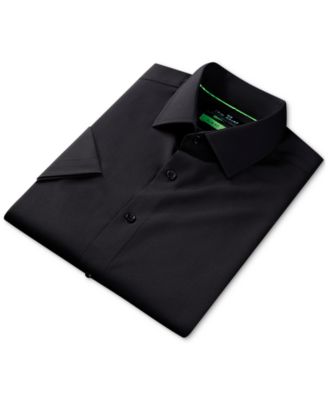 Men's Slim Fit Short Sleeve Performance Button Down Dress Shirt