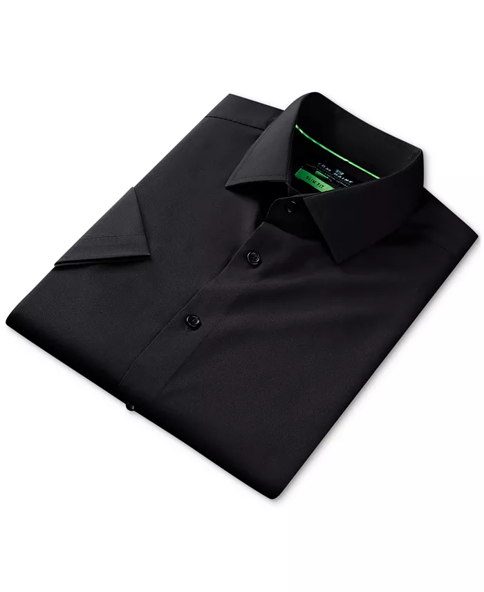 Men's Slim Fit Short Sleeve Performance Button Down Dress Shirt - thumbnail 2