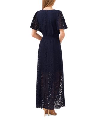 Women's Lace Batwing Sleeve Maxi Dress