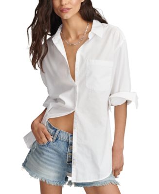 Lucky Brand Women's Cotton Front and Back Button Shirt - Macy's