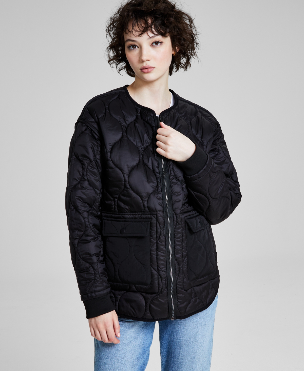 Shop And Now This Women's Reversible Liner Jacket, Created For Macy's In Black