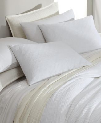 Washed Texture Solid Cotton Jacquard 3 Piece Duvet Cover Set, King