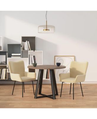 Dining Chairs 2 pcs Cream Velvet
