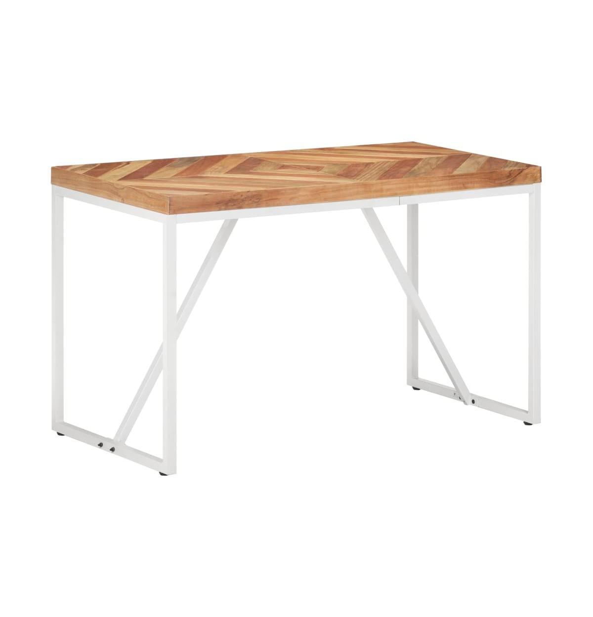 Vidaxl Dining Table 47.2"x23.6"x29.9" Solid Acacia And Mango Wood In Brown