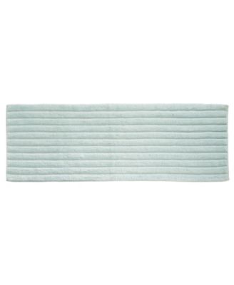 Photo 1 of mDesign Soft 100% Cotton X-Long Accent Rug Mat/Runner, Ribbed, 60" x 21" - Water