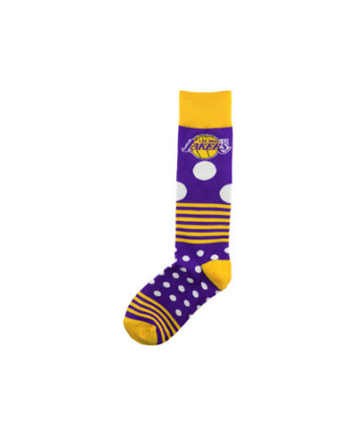For Bare Feet Los Angeles Lakers Dots and Stripes 538 Socks