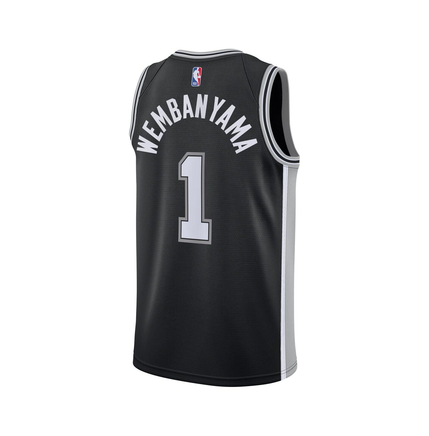 Детская джерси Nike Victor Wembanyama San Antonio Spurs Swingman Icon Edition, Black — фото 2