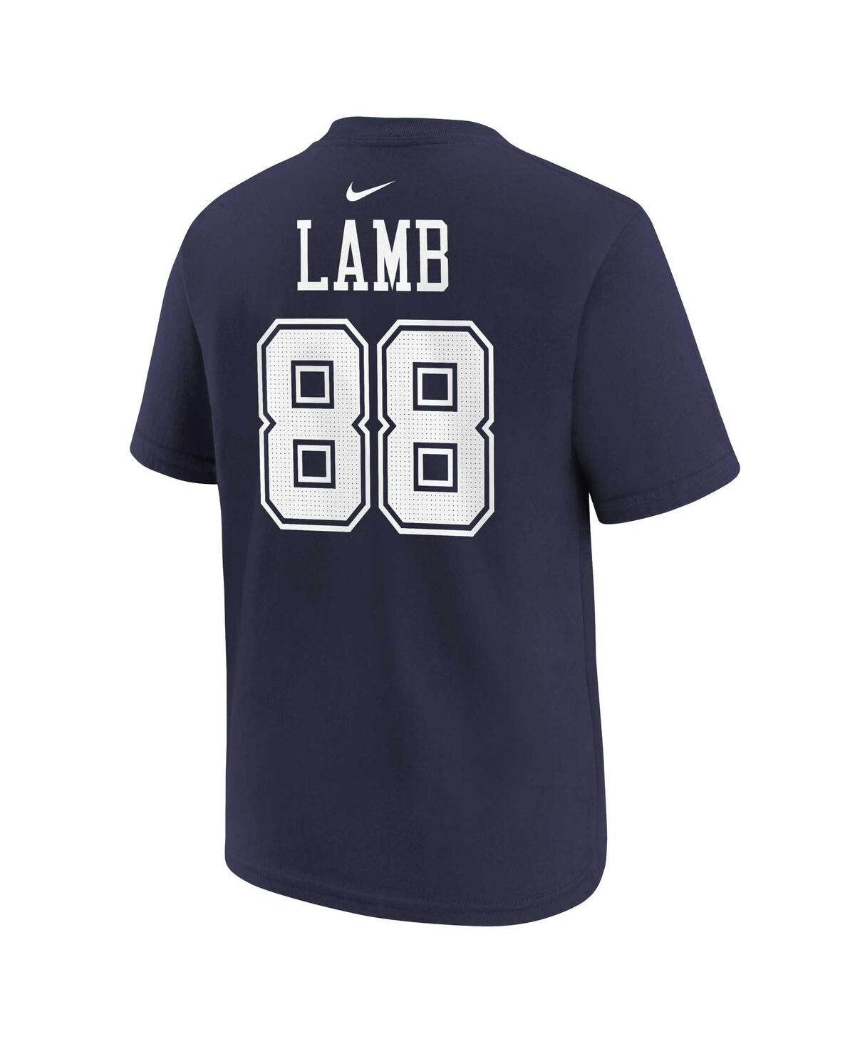 Nike Preschool Boys And Girls  Ceedee Lamb Navy Dallas Cowboys Player Name And Number T-shirt In Navy
