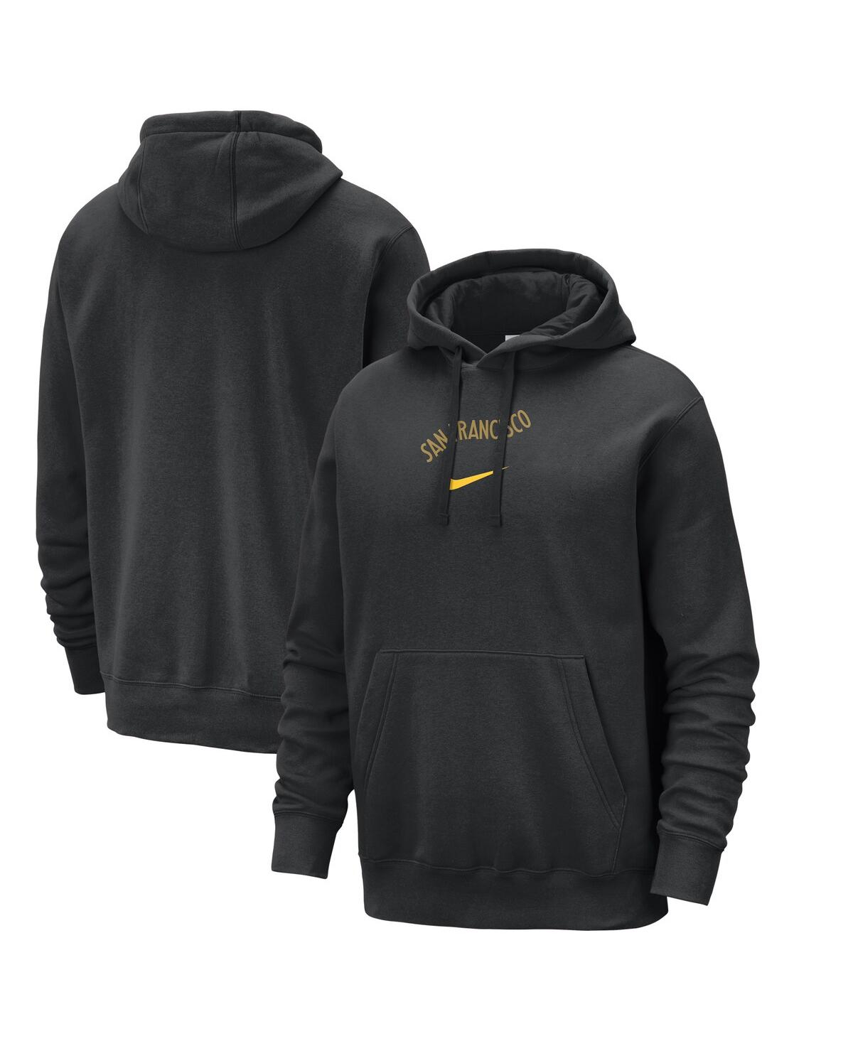 Shop Nike Men's  Black Golden State Warriors 2023/24 City Edition Essential Club Pullover Hoodie