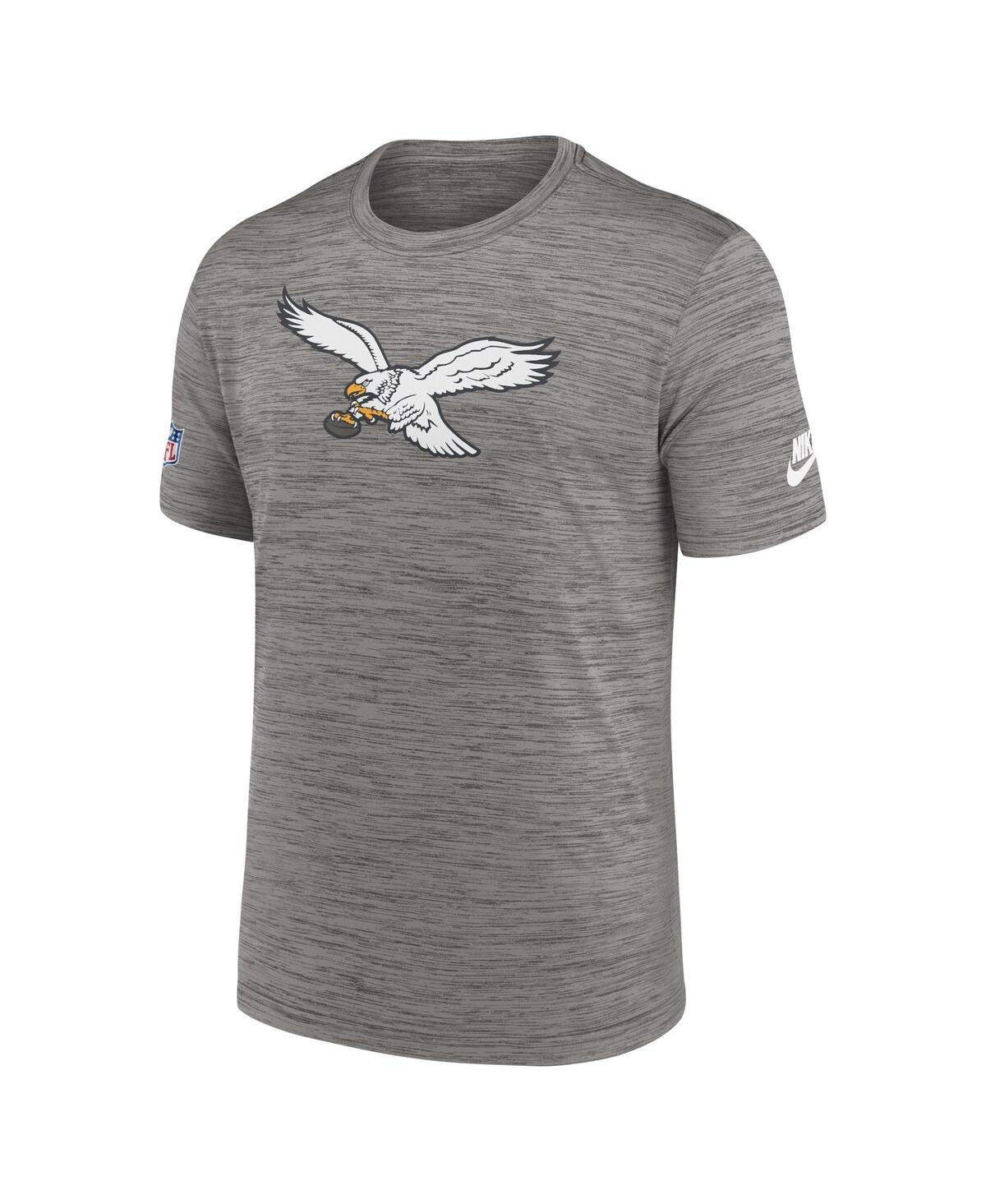 Nike Gray Philadelphia Eagles Velocity Alternate Logo Performance T-shirt In Heather Charcoal