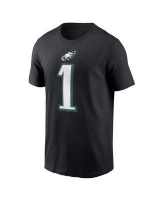 Men's Jalen Hurts Black Philadelphia Eagles Player Name and Number T-shirt
