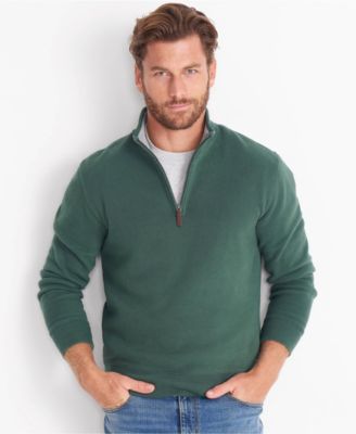 Big & Tall Bedford Rib Quarter Zip Pullover Sweater