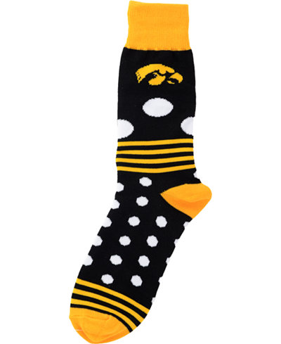 For Bare Feet Iowa Hawkeyes Dots and Stripes 538 Socks