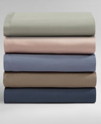 Calvin Klein Earth Solid Cotton Sateen 300 Thread Count Sheet Sets In Light Pink