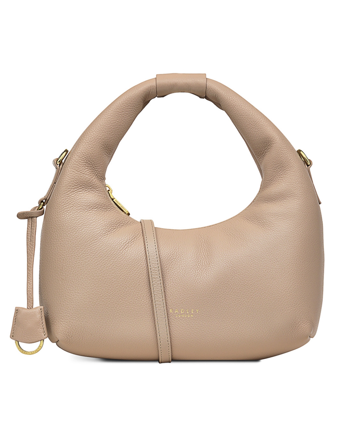 Charles Street Small Leather Zip Top Grab Bag - Silt