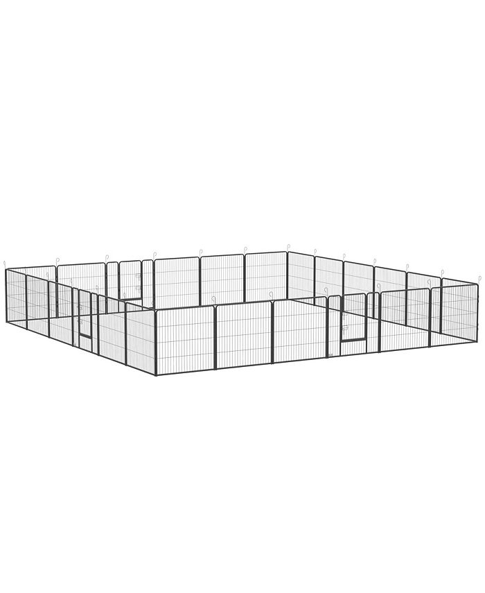 PawHut Paw Hut 24 Panel 32 Inch Dog Playpen for Small and Medium Dogs