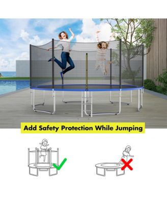 8FT Trampoline Safety Net Replacement Protection Enclosure Net