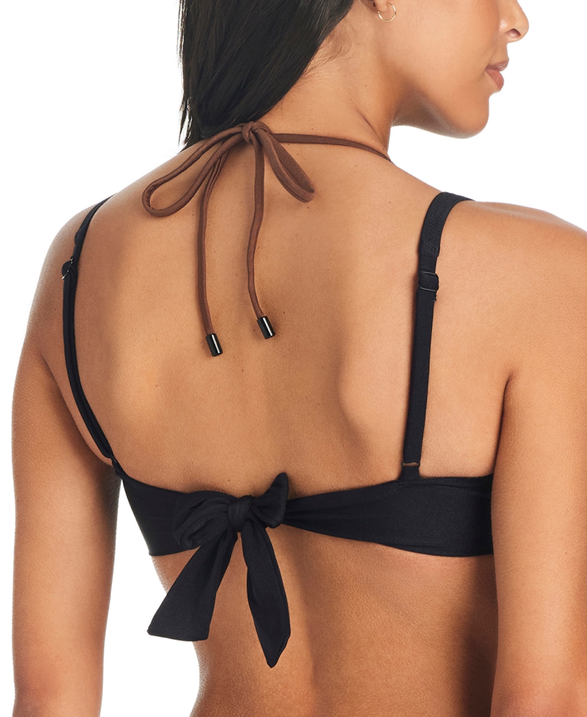 Sanctuary Women's Twice As Nice Double Layered Underwire Bikini Top -chocolate