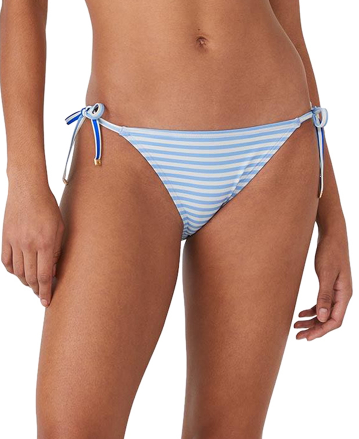 Kate Spade Womens Striped Triangle Bikini Top String Bikini Bottoms In Spring Water