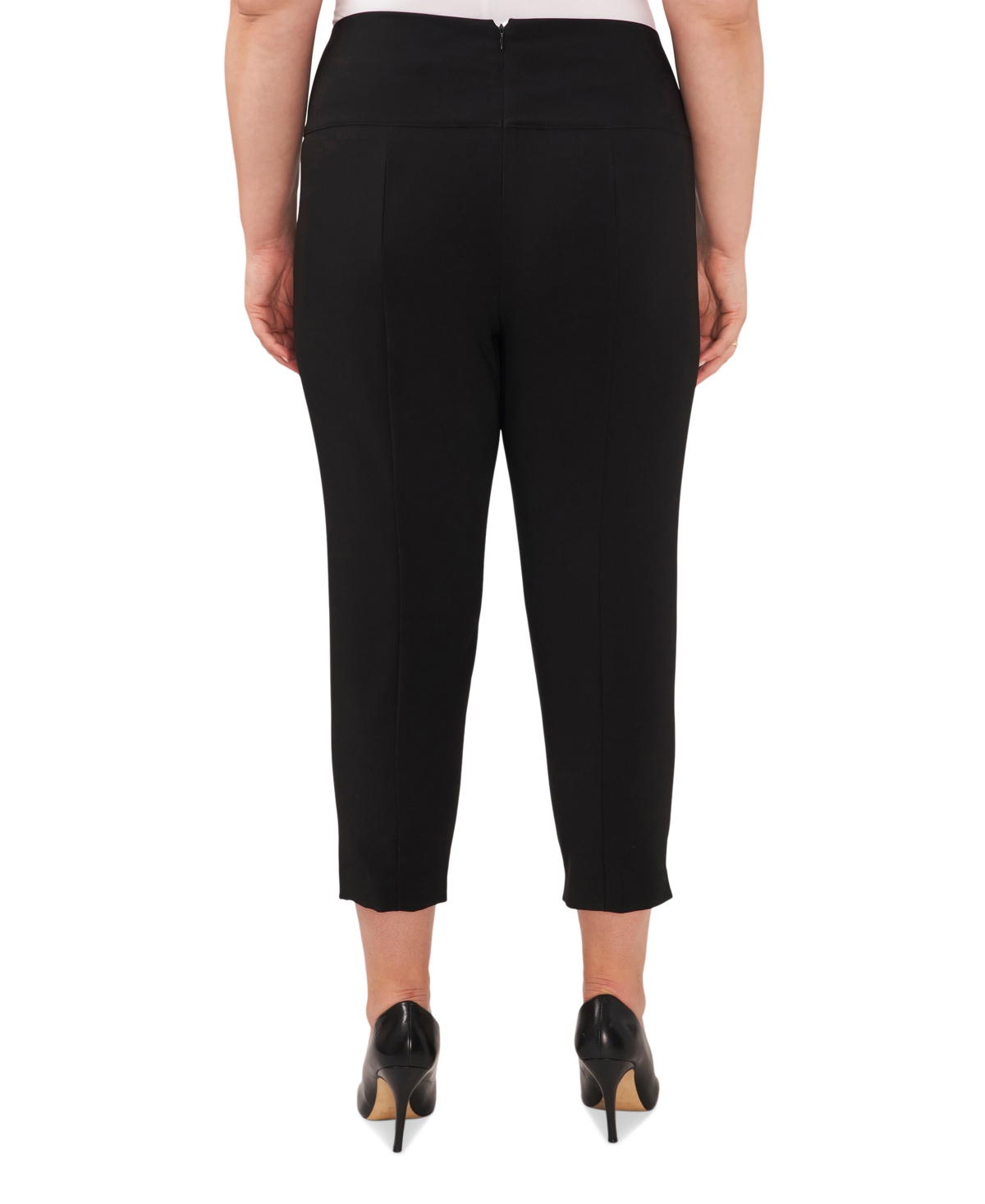 Shop Vince Camuto Plus Size Side-panel Trouser Pants In Rich Black