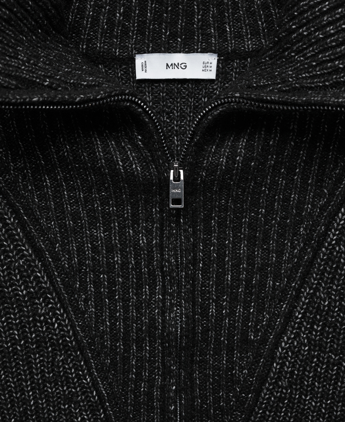 Shop Mango Men's Perkins Zip Neck Wool Sweater In Black
