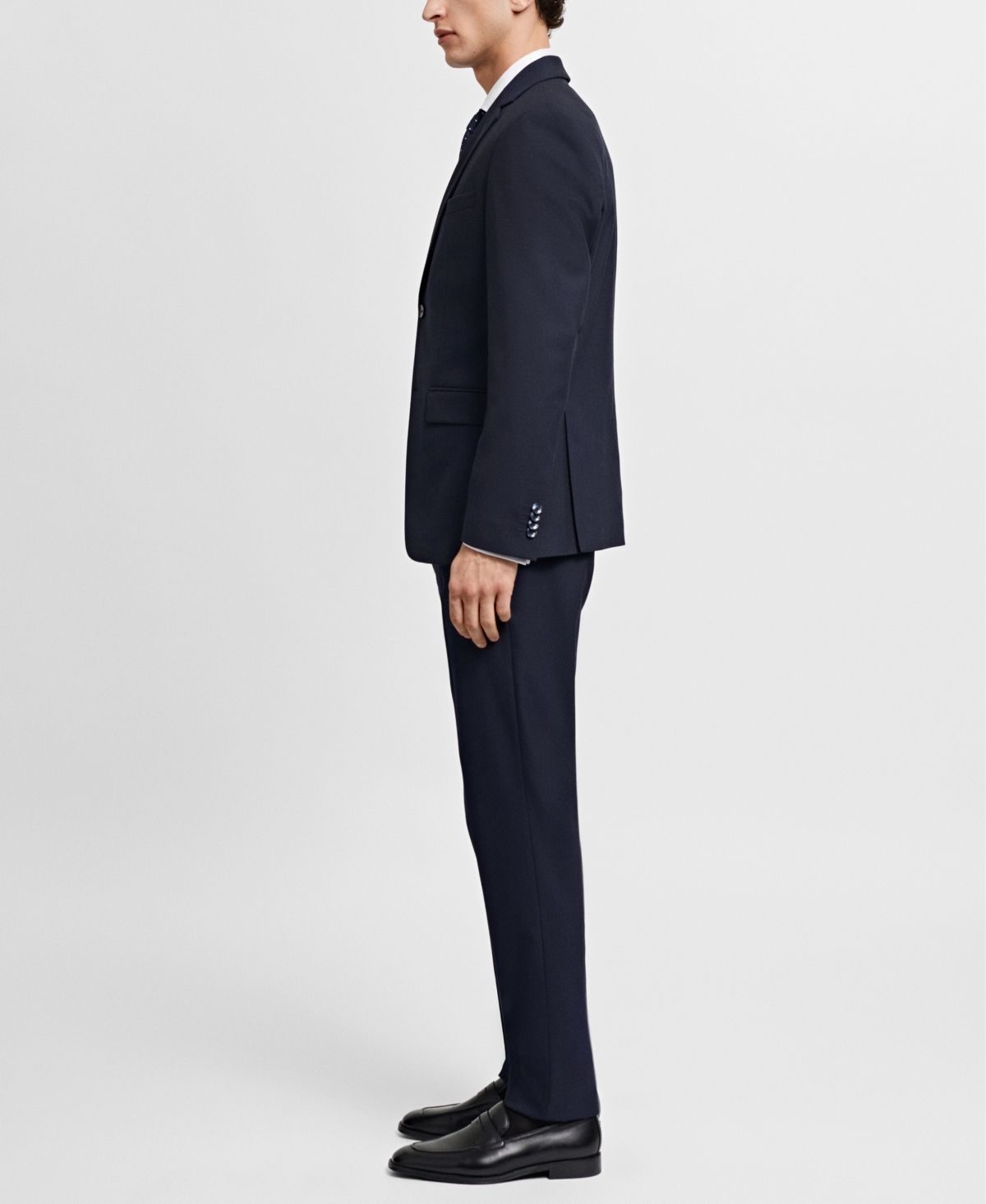 Shop Mango Men's Stretch Fabric Slim-fit Suit Jacket In Navy