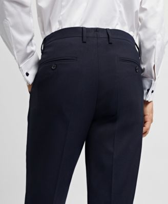 Men's Stretch Fabric Slim-Fit Suit Pants