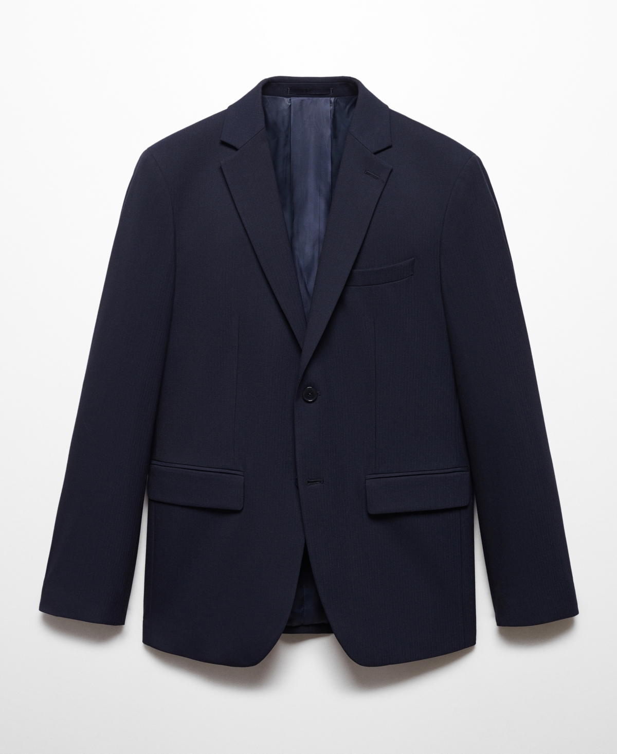 Shop Mango Men's Stretch Fabric Slim-fit Suit Jacket In Navy