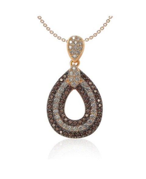 Украшения Suzy Levian New York Suzy Levian Sterling Cubic Zirconia Triple Row Tear Drop Dangle Pendant Necklace