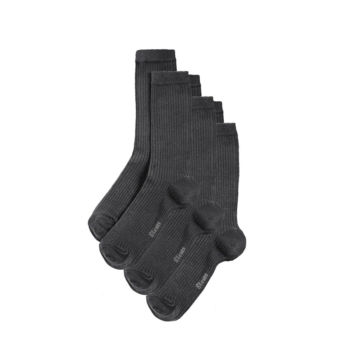 Eco Conscious Cashmere Socks Box Of Three - Fern/ochre/gris