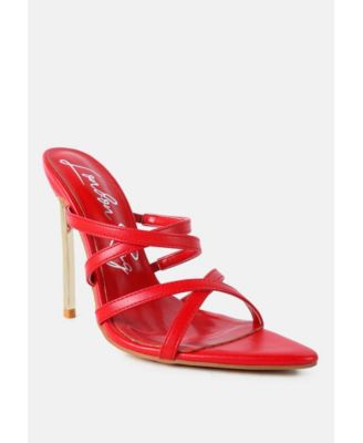 Womens Nightclub Ready Strappy Stiletto Heel Sandals