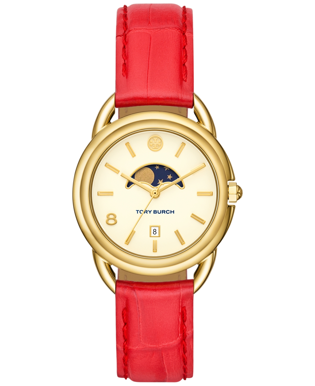 Women's The Miller Red Leather Strap Watch 34mm - Red