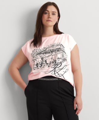 Lauren Ralph Lauren - Plus Size Sketchbook Cafe Graphic Tee