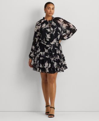 Ralph lauren floral fit fashion and flare dress