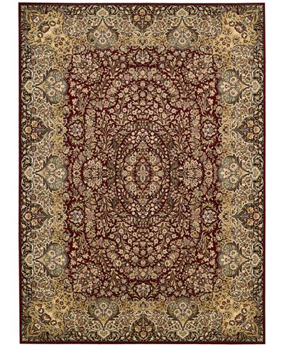 kathy ireland Home Antiquities Stately Empire Burgundy Area Rugs